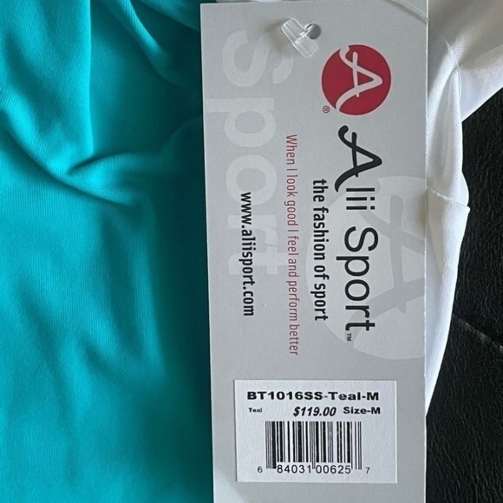 Alii Sport Womens Teal Cycling Jersey M Short Sleeve Zip UV Protection NWT - Picture 10 of 10